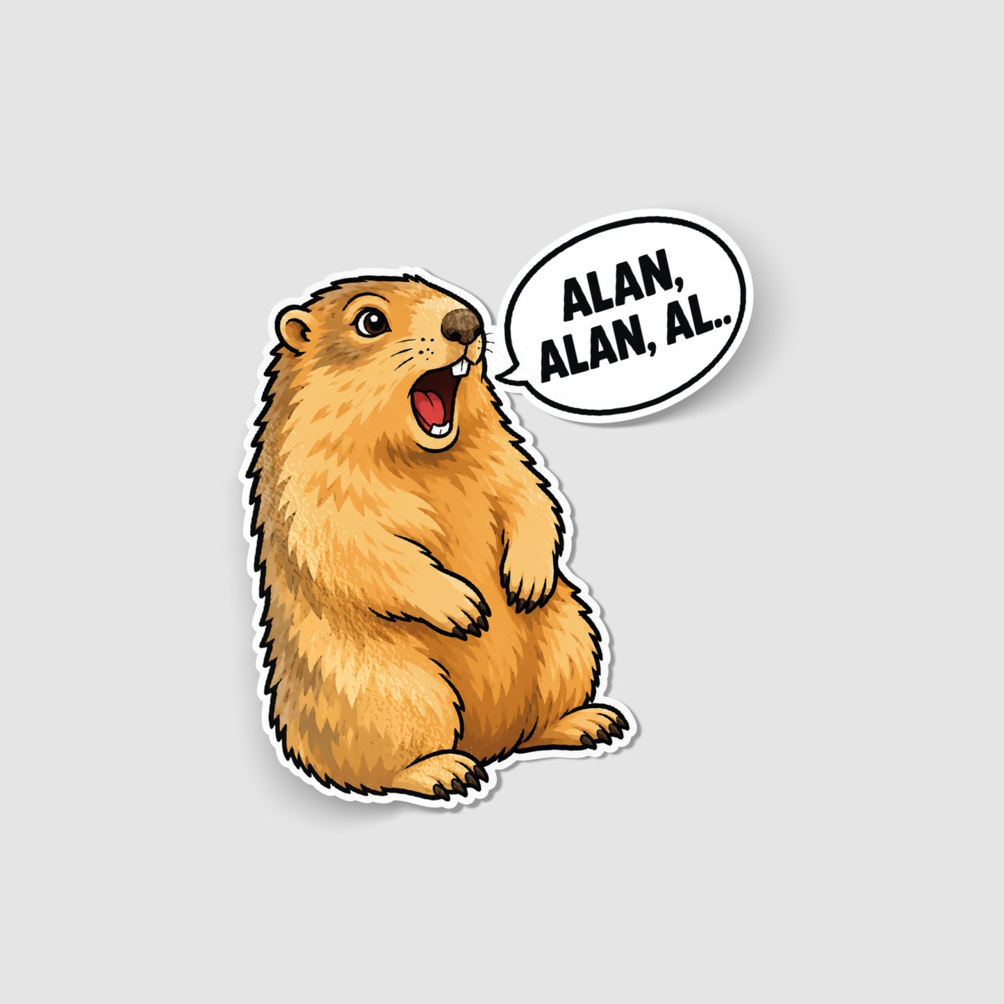 Alan, Alan, Al Comedy Wildlife Sticker