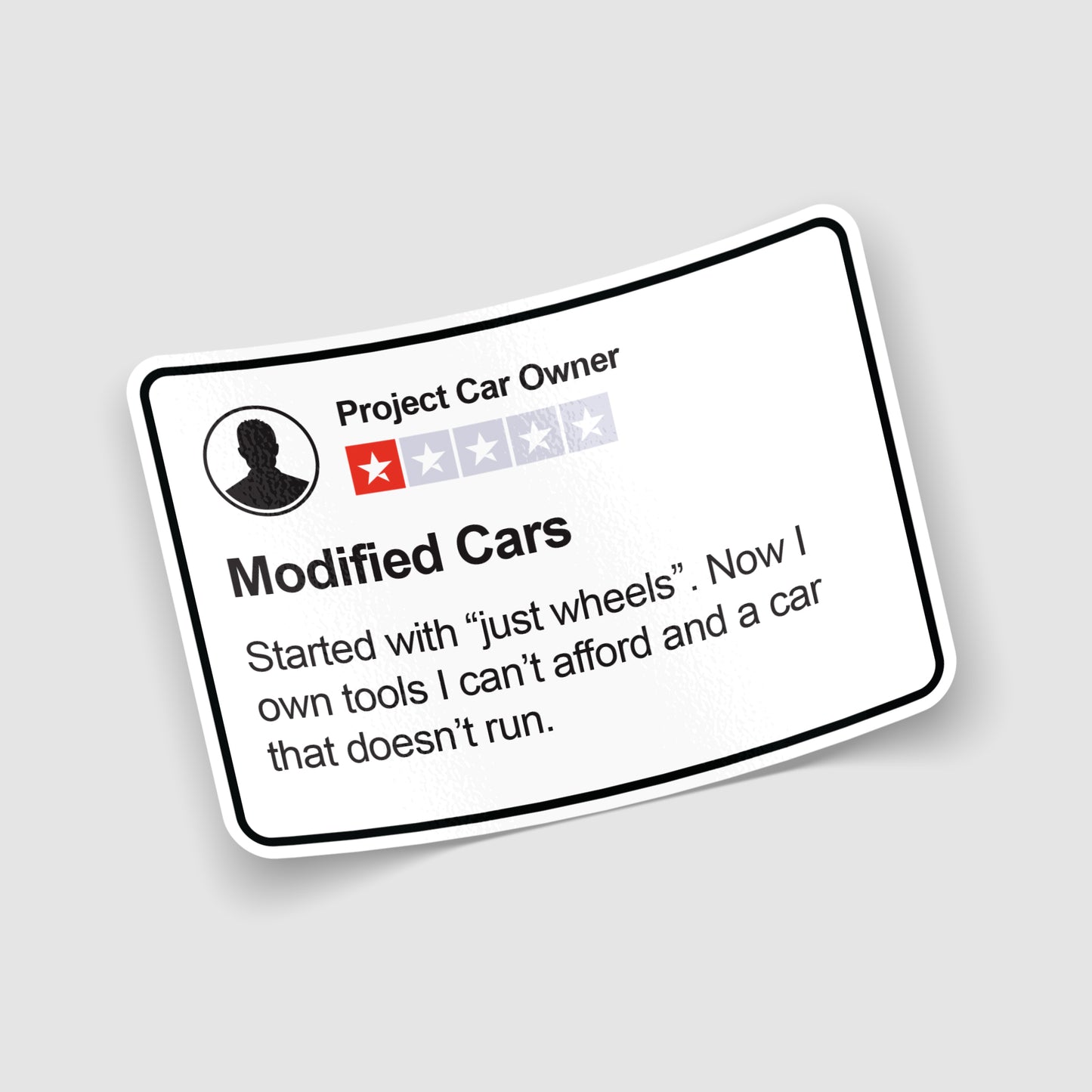 Modified Cars Review Sticker