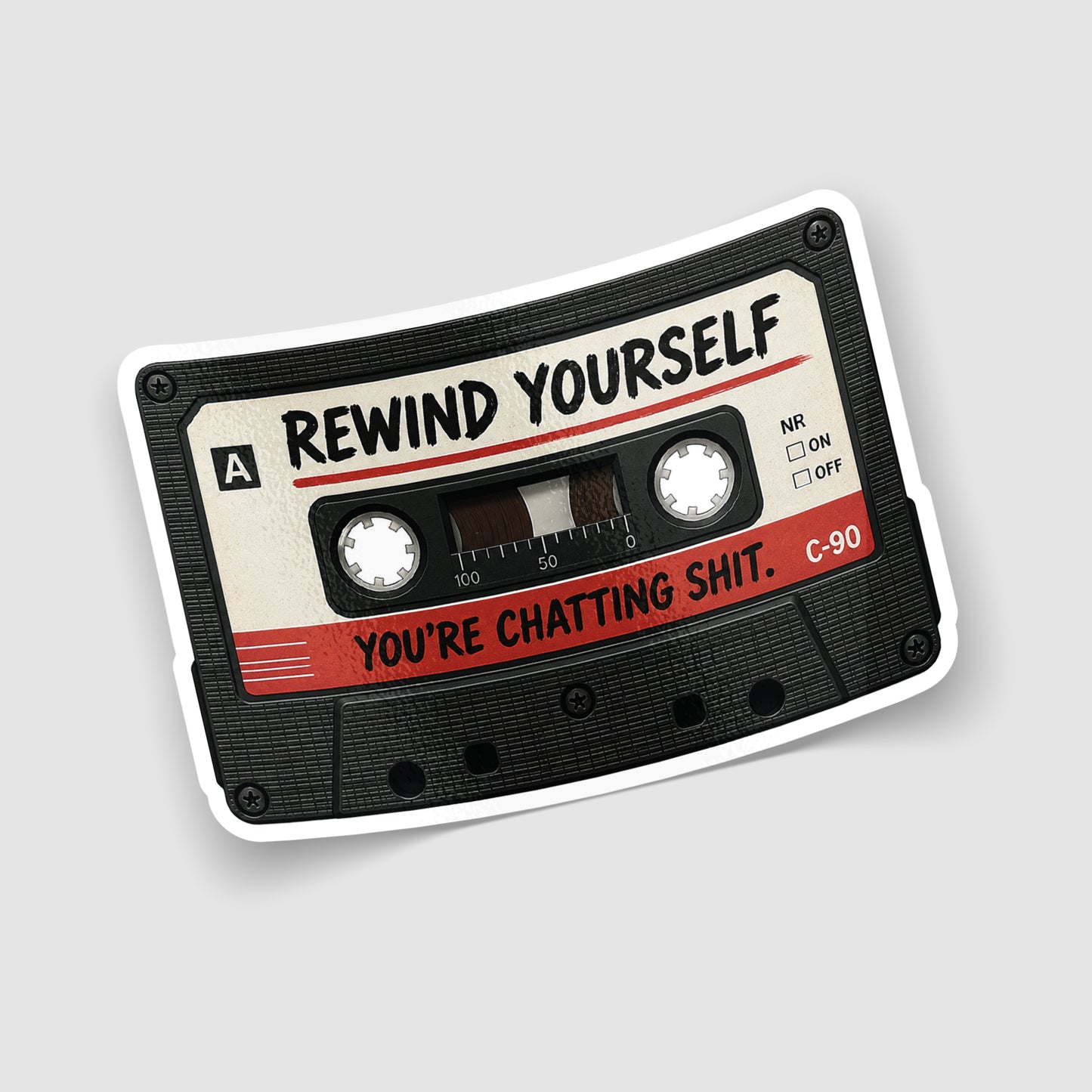 Rewind Yourself Cassette Sticker