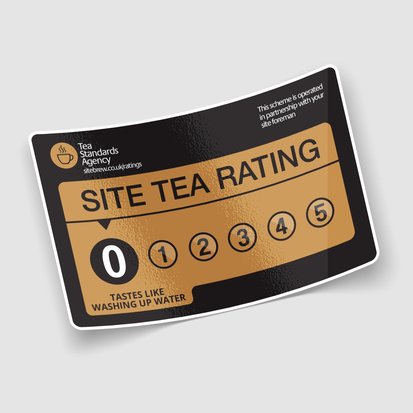 Site Tea Rating Sticker