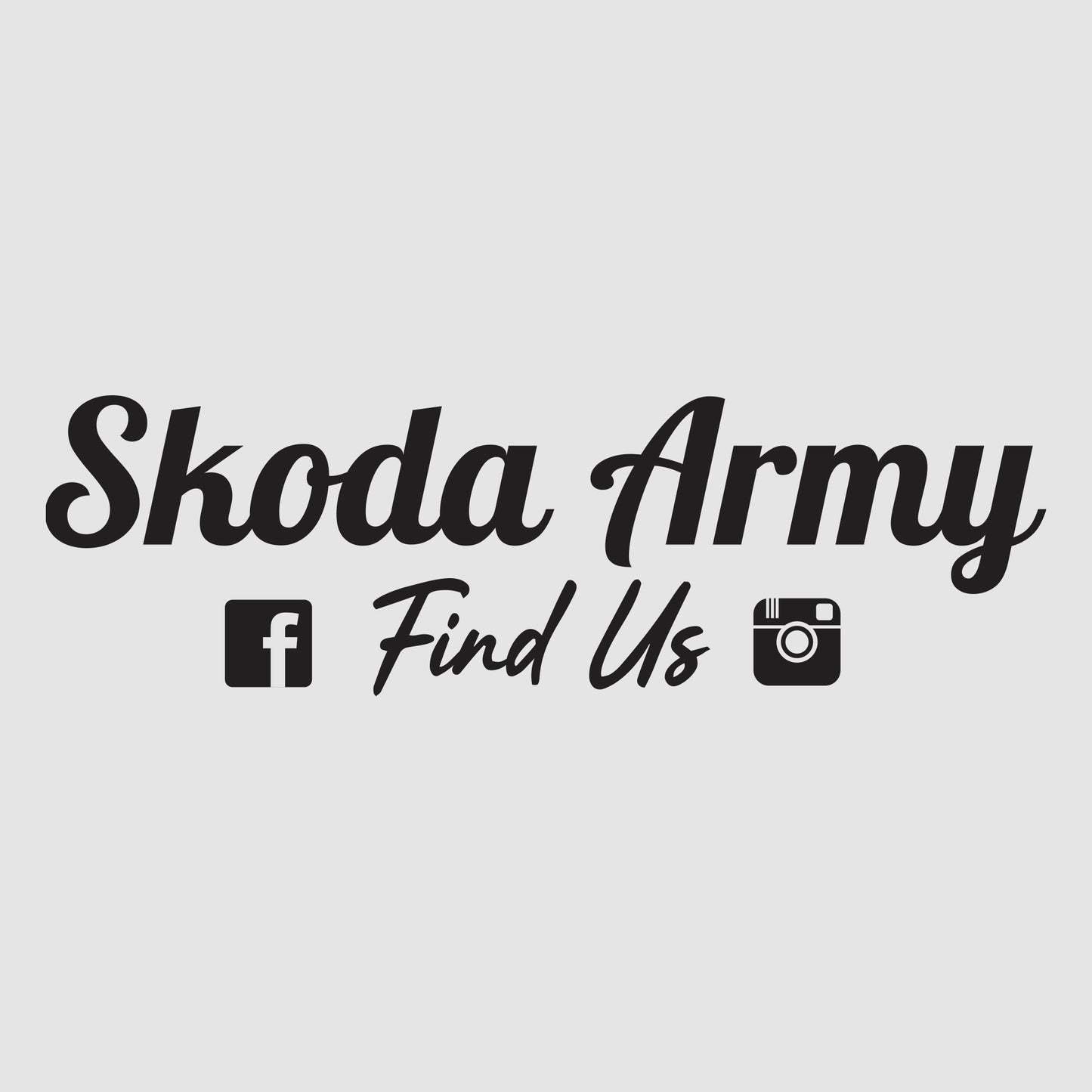 Skoda Army Script Find Us (Medium)