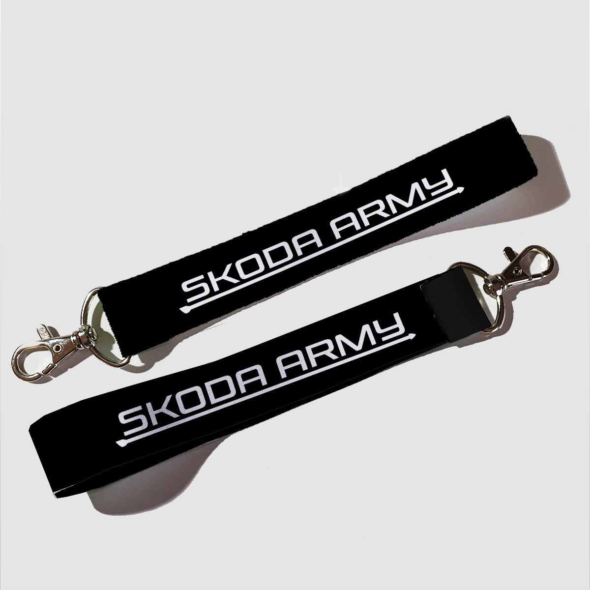 Skoda Army Arrow Logo Black Keytag