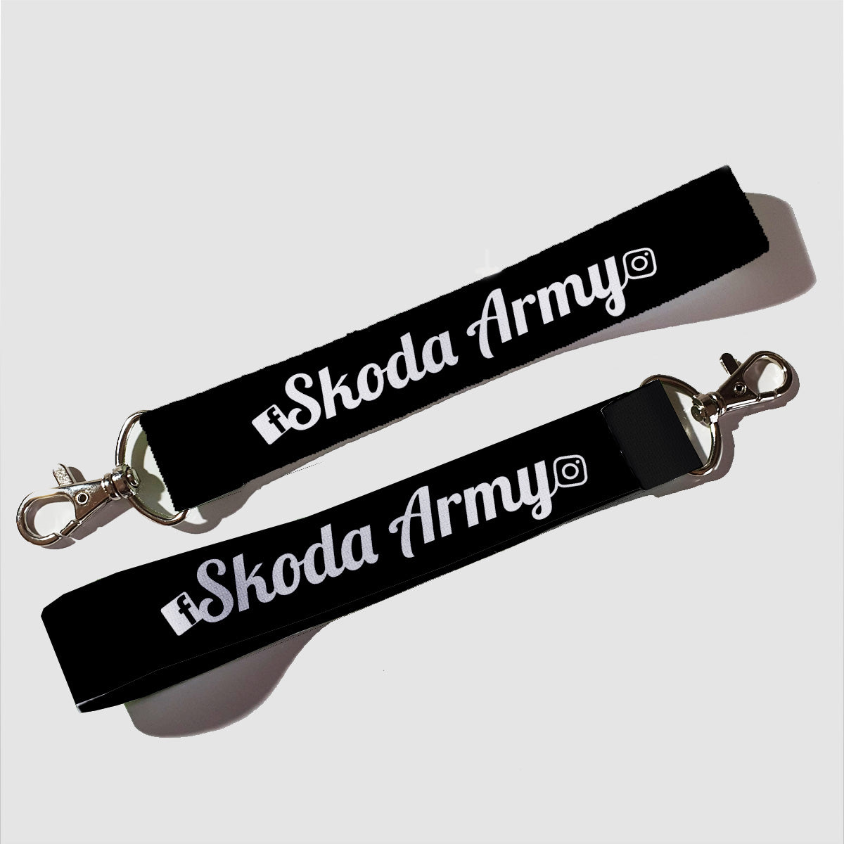 Skoda Army Script Logo Black Keytag