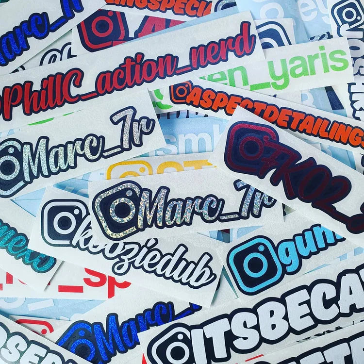 Social Media Car Stickers | Custom Car Stickers