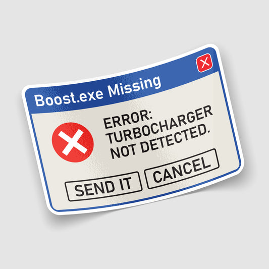 Boost.exe Error Funny Car Sticker