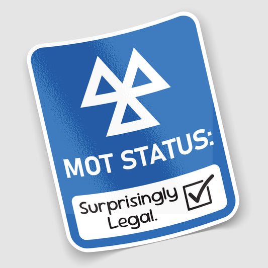 MOT Status: Surprisingly Legal Funny Car Sticker