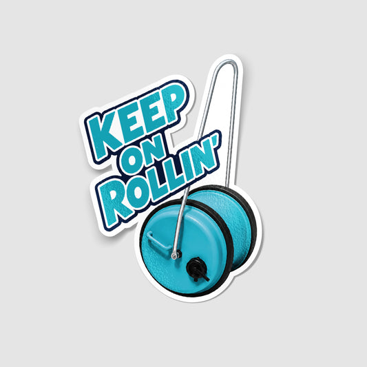 Keep On Rollin’ Aquaroll Campsite Sticker