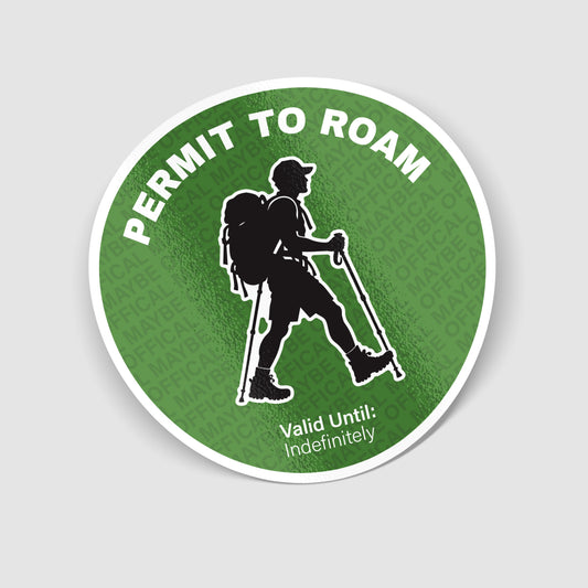Permit To Roam Adventure Funny Car Sticker
