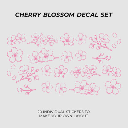 Cherry Blossom Vinyl Decal Sticker Set