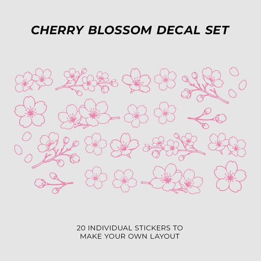 Cherry Blossom Vinyl Decal Sticker Set
