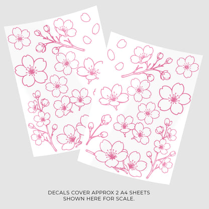 Cherry Blossom Vinyl Decal Sticker Set