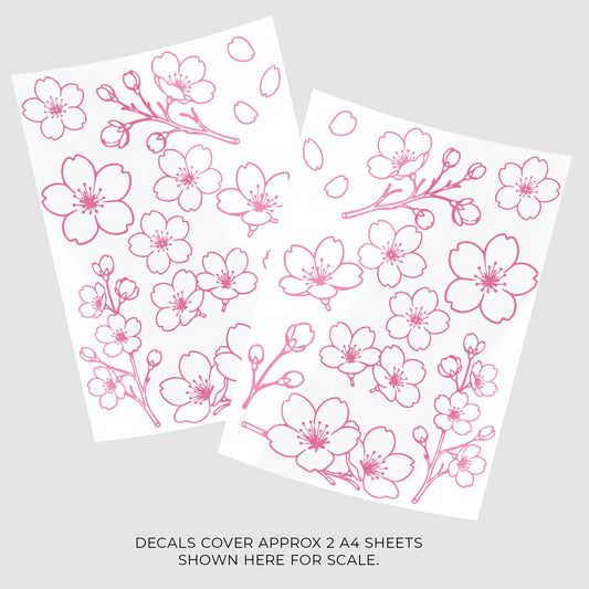 Cherry Blossom Vinyl Decal Sticker Set