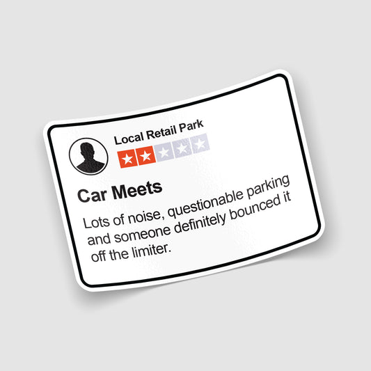 Car Meets Review Sticker
