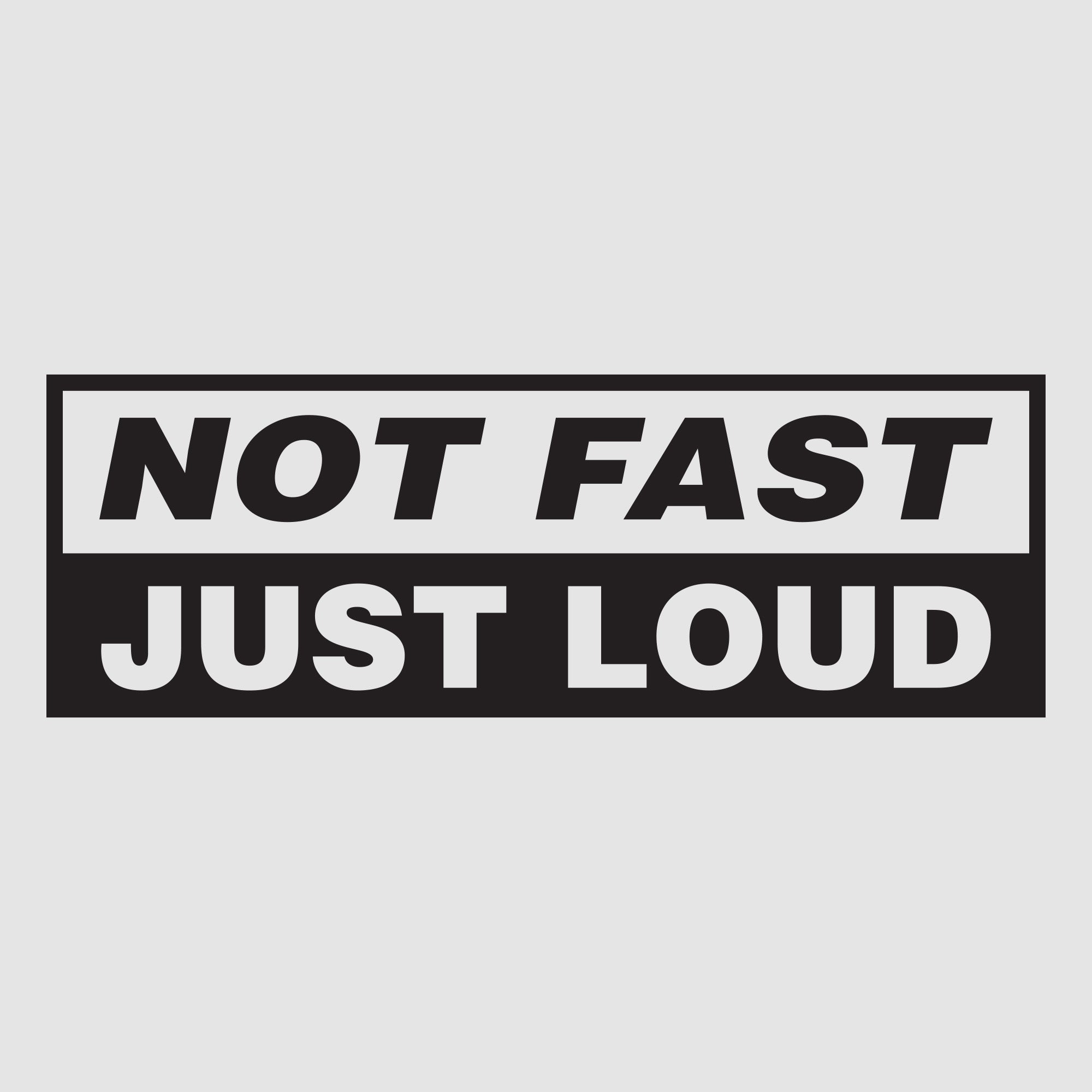 Not Fast, Just Loud | Custom Car Stickers