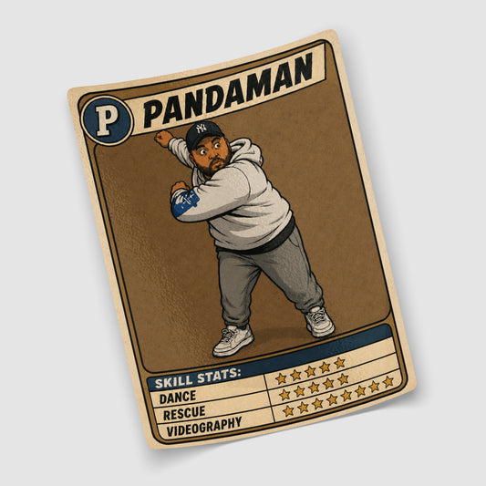 PandaMan Stats Card Meme Sticker