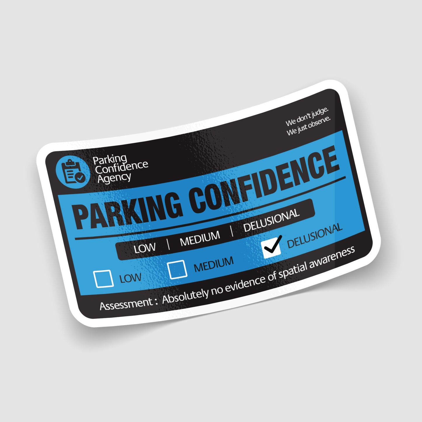 Parking Confidence Agency Sticker