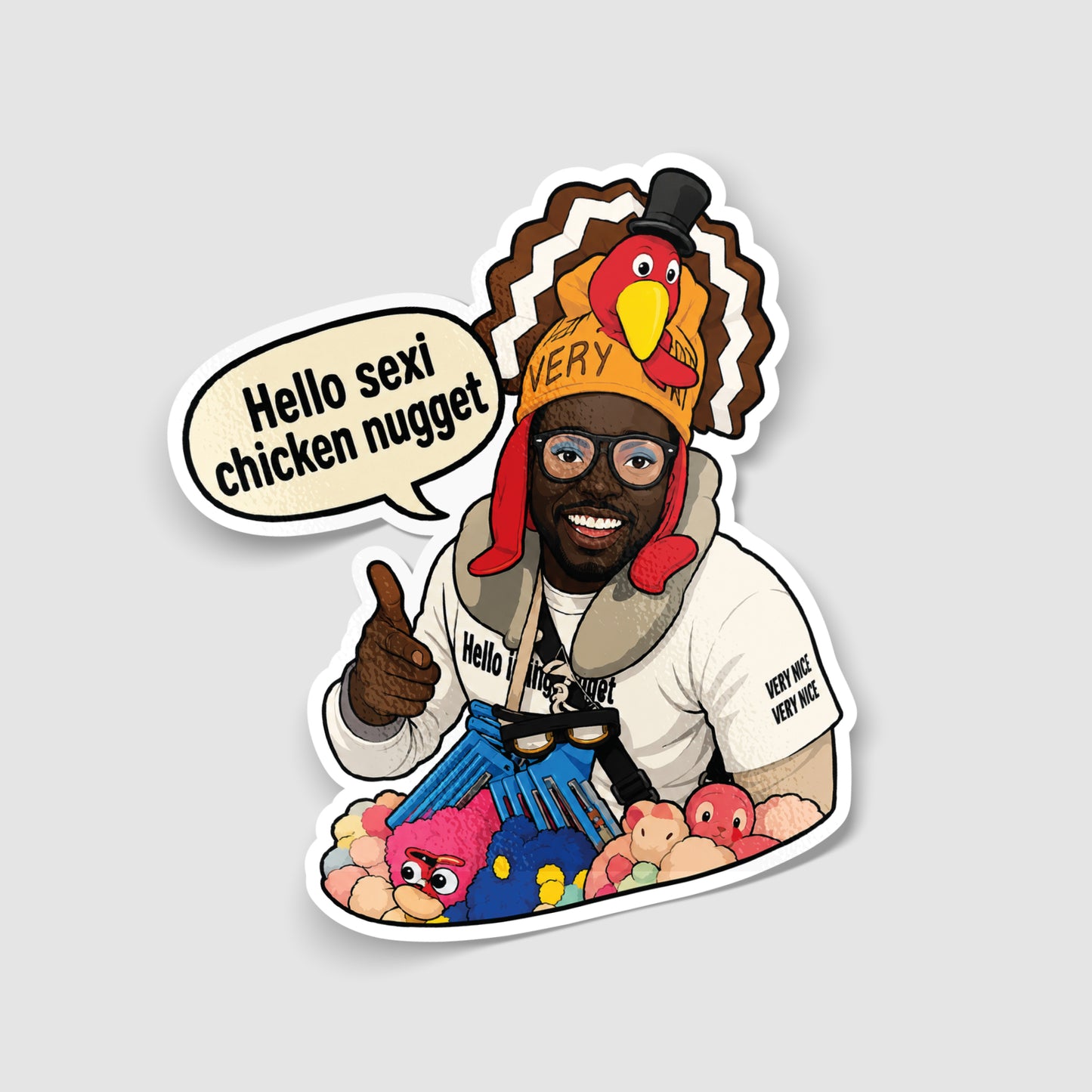 Hello Sexi Chicken Nugget Meme Sticker
