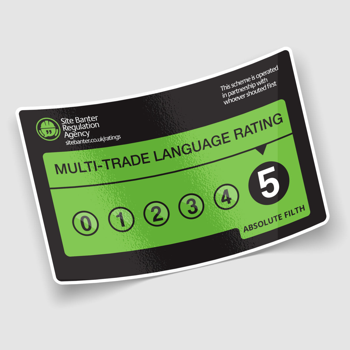 Site Banter Rating Funny Work Sticker