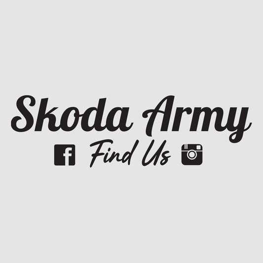 Skoda Army Script Find Us (Small)