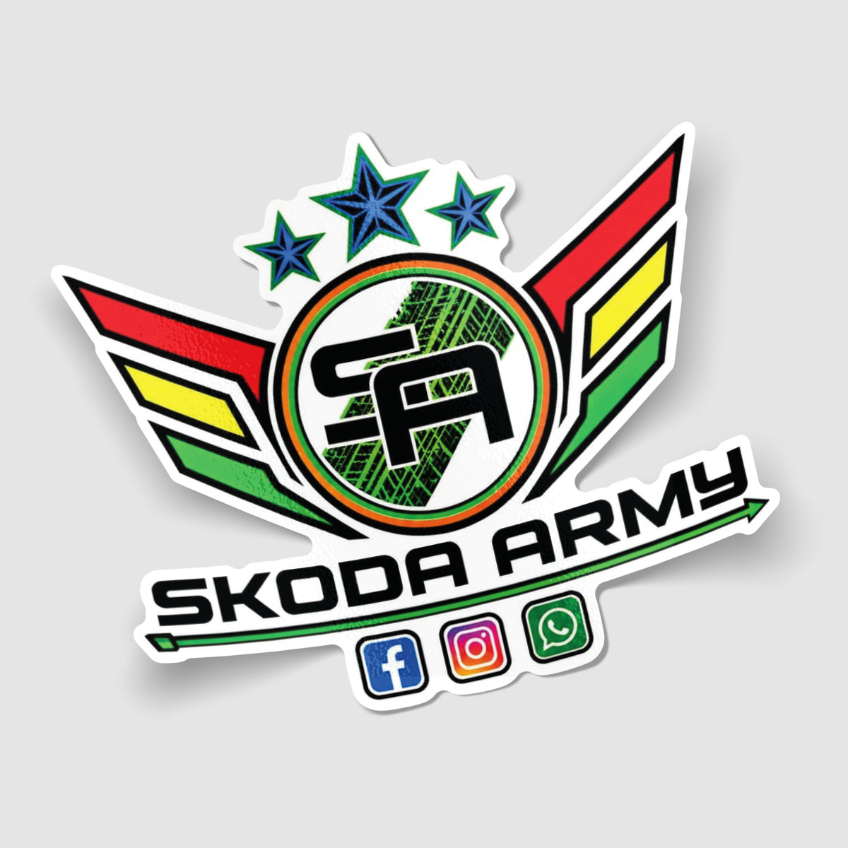 Skoda Army Wings Colour Sticker