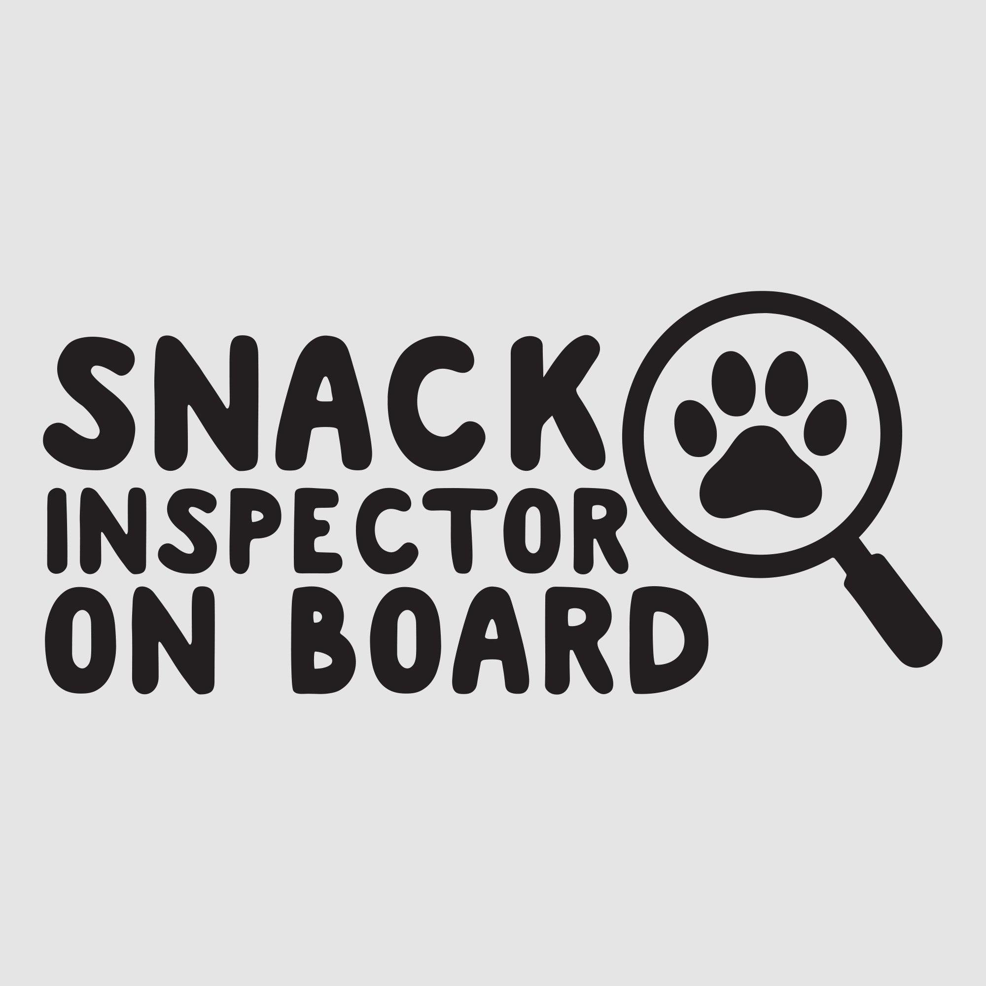 Snack Inspector On Board | Custom Car Stickers