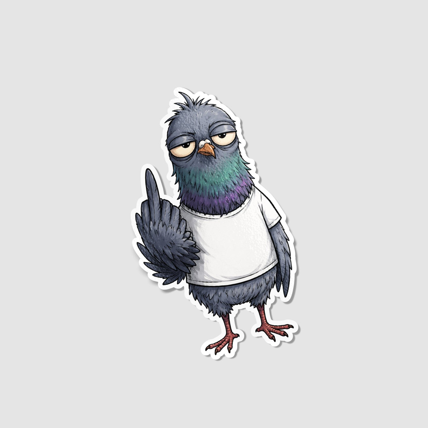 Unimpressed Pigeon Swearing Sticker