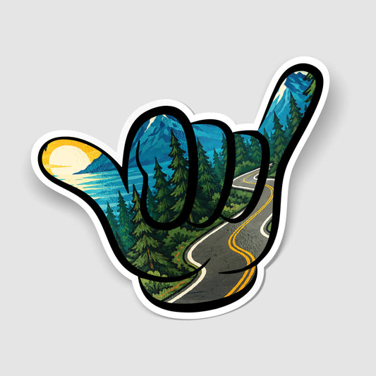 Vanlife Shaka Adventure Sticker
