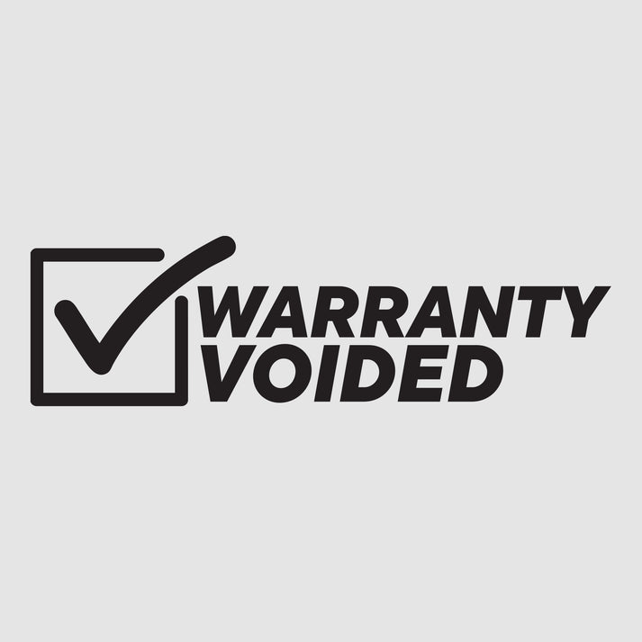 Warranty Voided | Custom Car Stickers