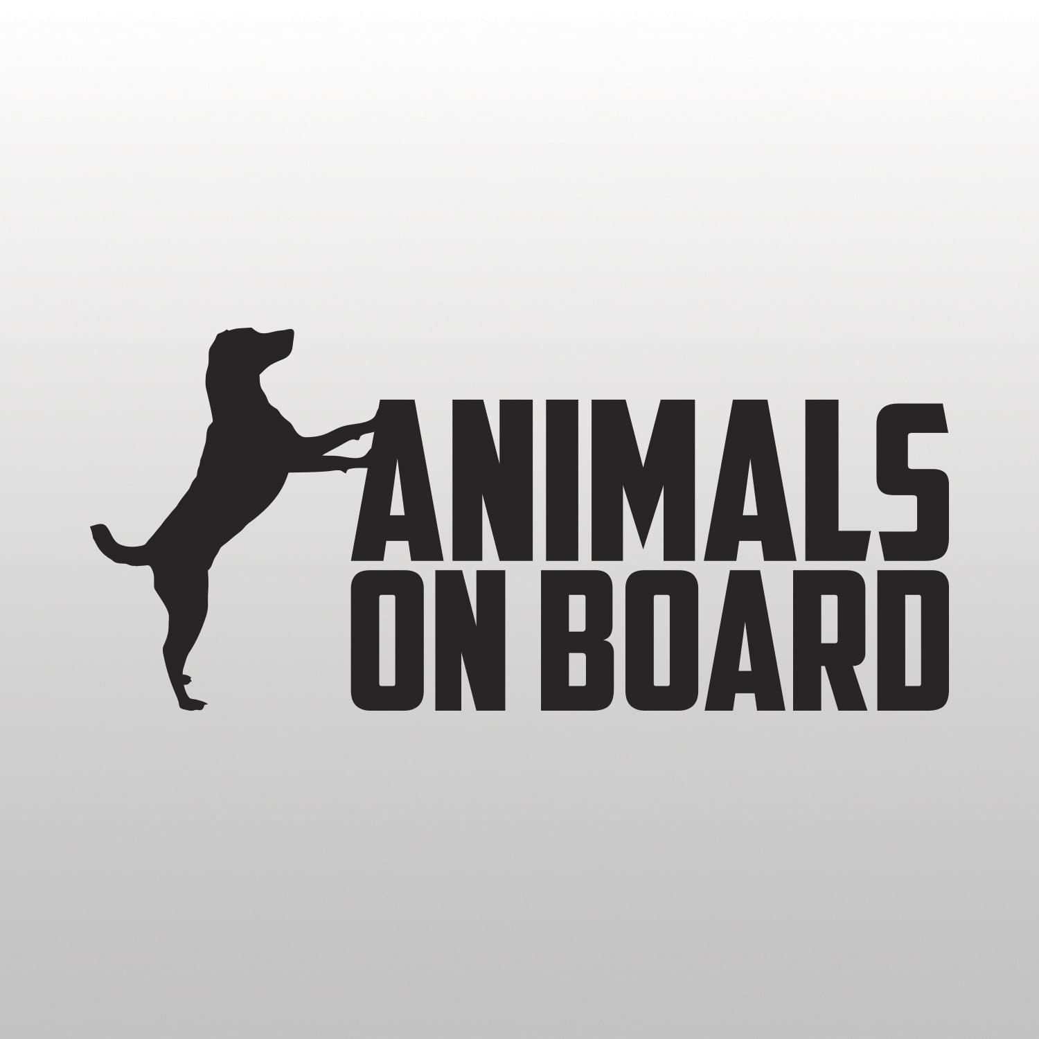 Animals On Board Dog Car Sticker Custom Car Stickers