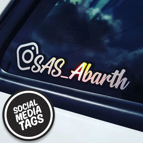 Custom Instagram Car Decal, CHOOSE YOUR FONT, Ig Sticker Name